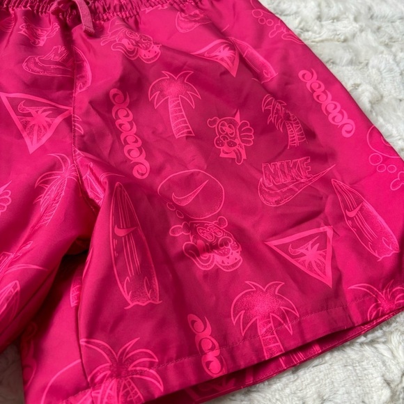 Nike Men's Size Medium Pink Woven Beach Flow Swim Shorts - Picture 4 of 5